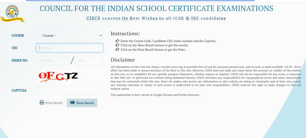 ICSE Board High School & Intermediate Result 2025